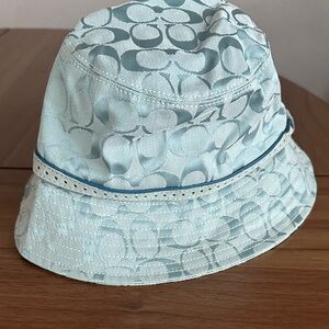 NWT COACH Bucket Hat - Light Blue - VERY on-trend